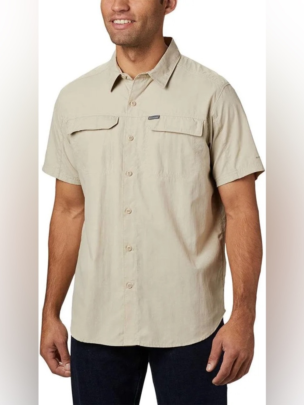 Columbia Silver Ridge 2.0 Shirt Men's M Short Sleeve Tan Beige Hiking NWT